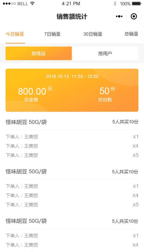 销售统计